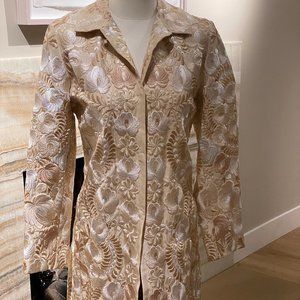 BEAUTIFUL GOLD/CREAM EMBROIDERED COAT BY BIYA